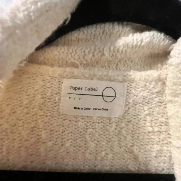 Paper Label Long Sweater Cardigan - S / P - Picture 4 of 5